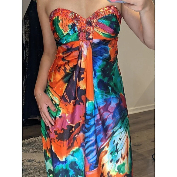 Deb tropical elegant dress size 3/4 - Picture 2 of 6